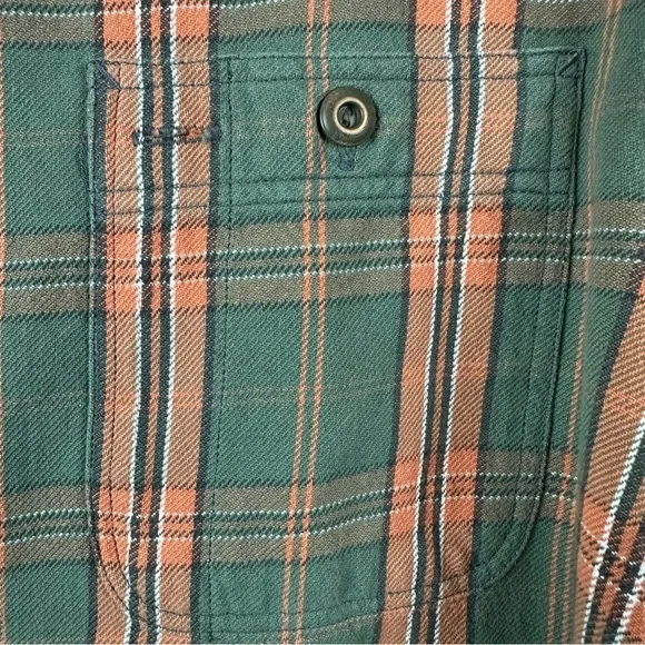 RRL Double RL Button Front Plaid Shirt Large Mock Neck - Picture 5 of 8